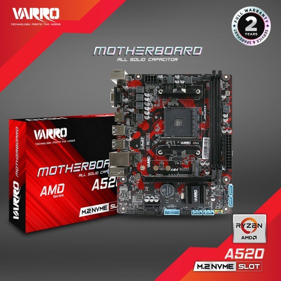 Jual MOTHERBOARD VARRO-A520 AMD SERIES DDR4 motherboard a520-varro amd ...