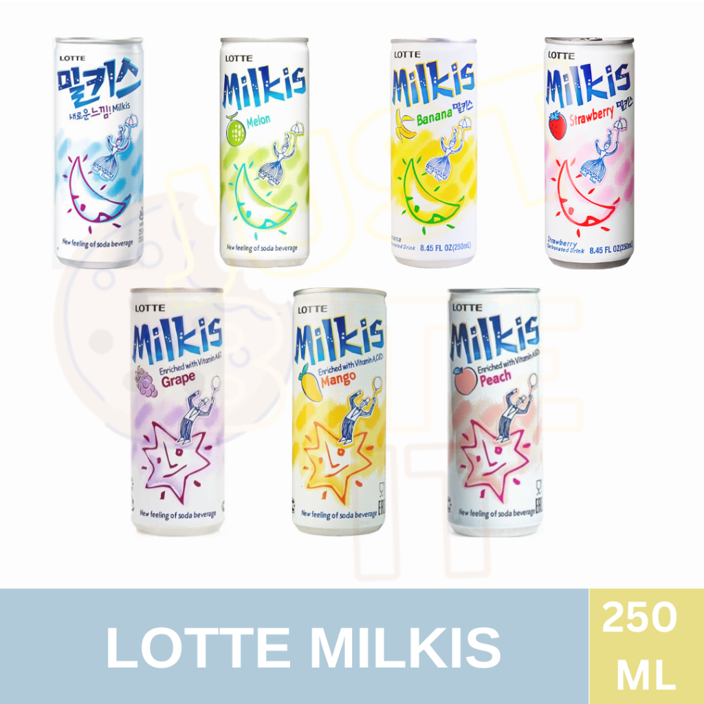 Jual LOTTE MILKIS SODA / MELON / BANANA / STRAWBERRY / GRAPE / MANGO ...