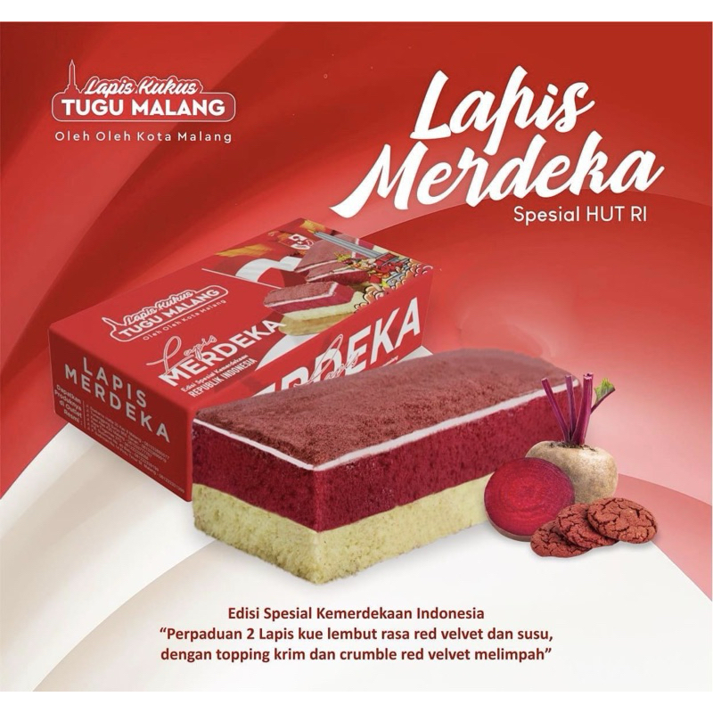 Jual Lapis Kukus Tugu Malang Merdeka Edisi Terbatas Agustus | Shopee ...