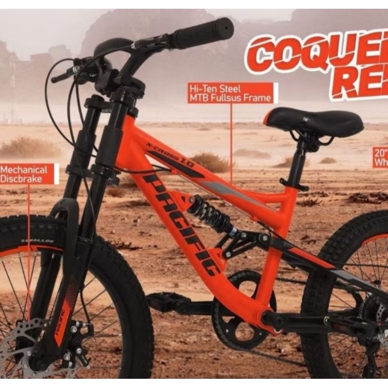 Jual Sepeda MTB 20 Pacific X-Cross 1.0 Full Suspention | Shopee Indonesia