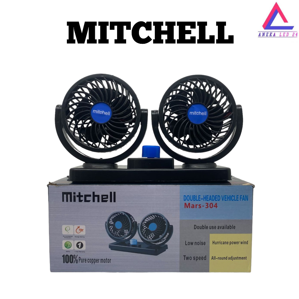 Jual Kipas Angin Mobil MITCHELL Double Fan 12V 24V Mobil Truk Pick Up ...