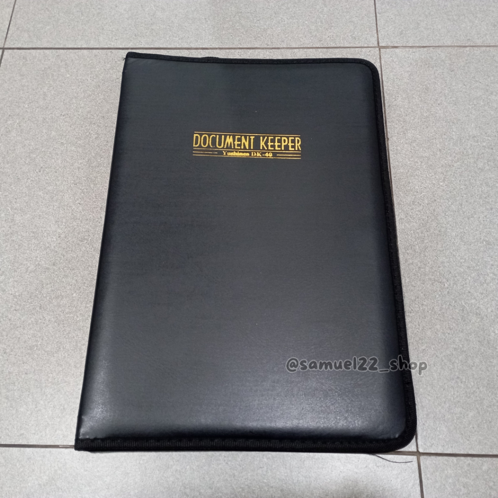 Jual Map Document Keeper Sleting Folio / F4 YUSHINCA DK-40 Bahan Kulit ...