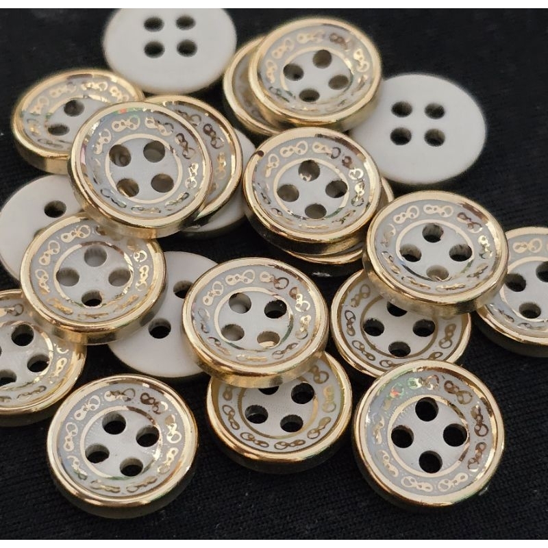 Jual 100 PCS KANCING BAJU KEMEJA GEPENG CORAK Batik 20L 13 mm Kancing ...