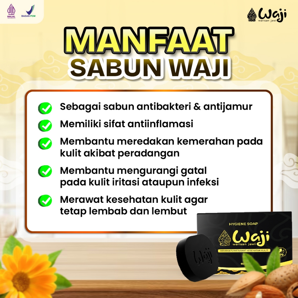Jual WAJI - 6PCS SABUN WAJI SABUN ANTI BAKTERI DAN JAMUR | Shopee Indonesia