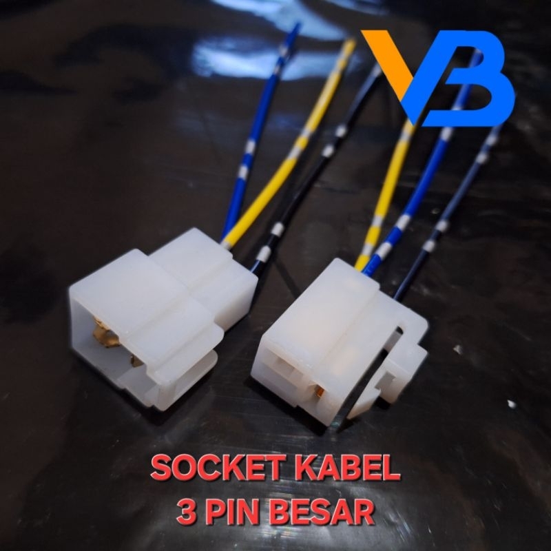 Jual Soket Kabel 3 Pin Besar Socket 3 Pin | Shopee Indonesia