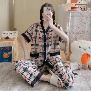 Piyama Baju Tidur Satin Pp Cp Import Wanita