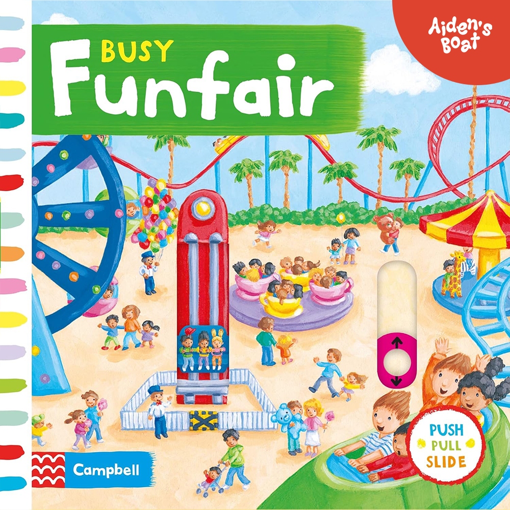 Jual Campbell - Busy: Funfair (Push Pull Slide Board Book) | Shopee ...