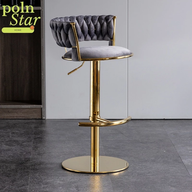PolnStar Kursi Bar Putar Kursi Bar Putar Lift Mewah Ringan Nordic Kursi Bar - foto 1