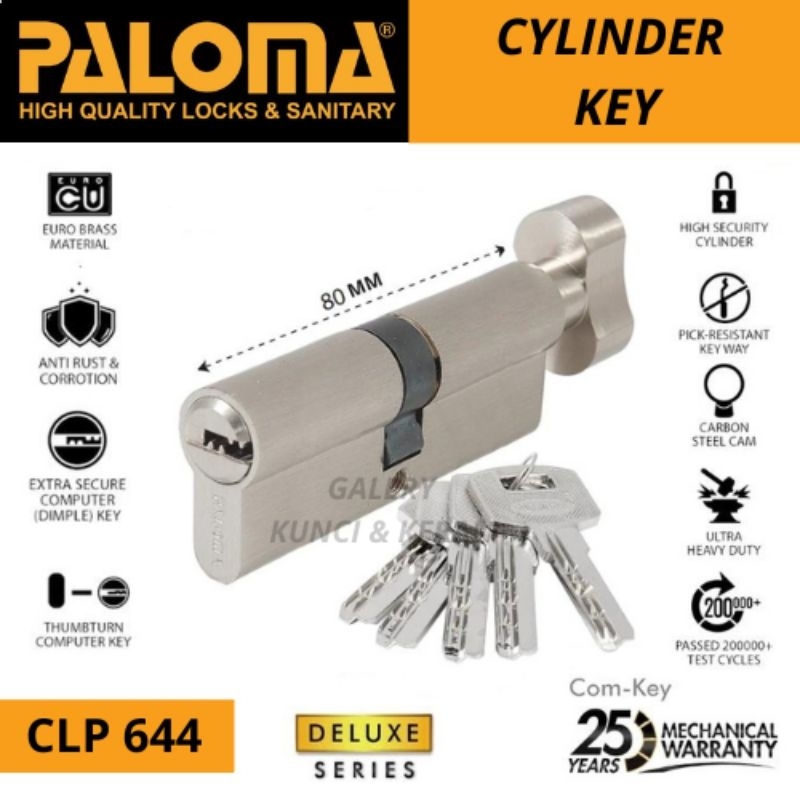 Jual Knob Cylinder PALOMA CLP 644 DELUXE KC-CK 80MM - Computer Key ...
