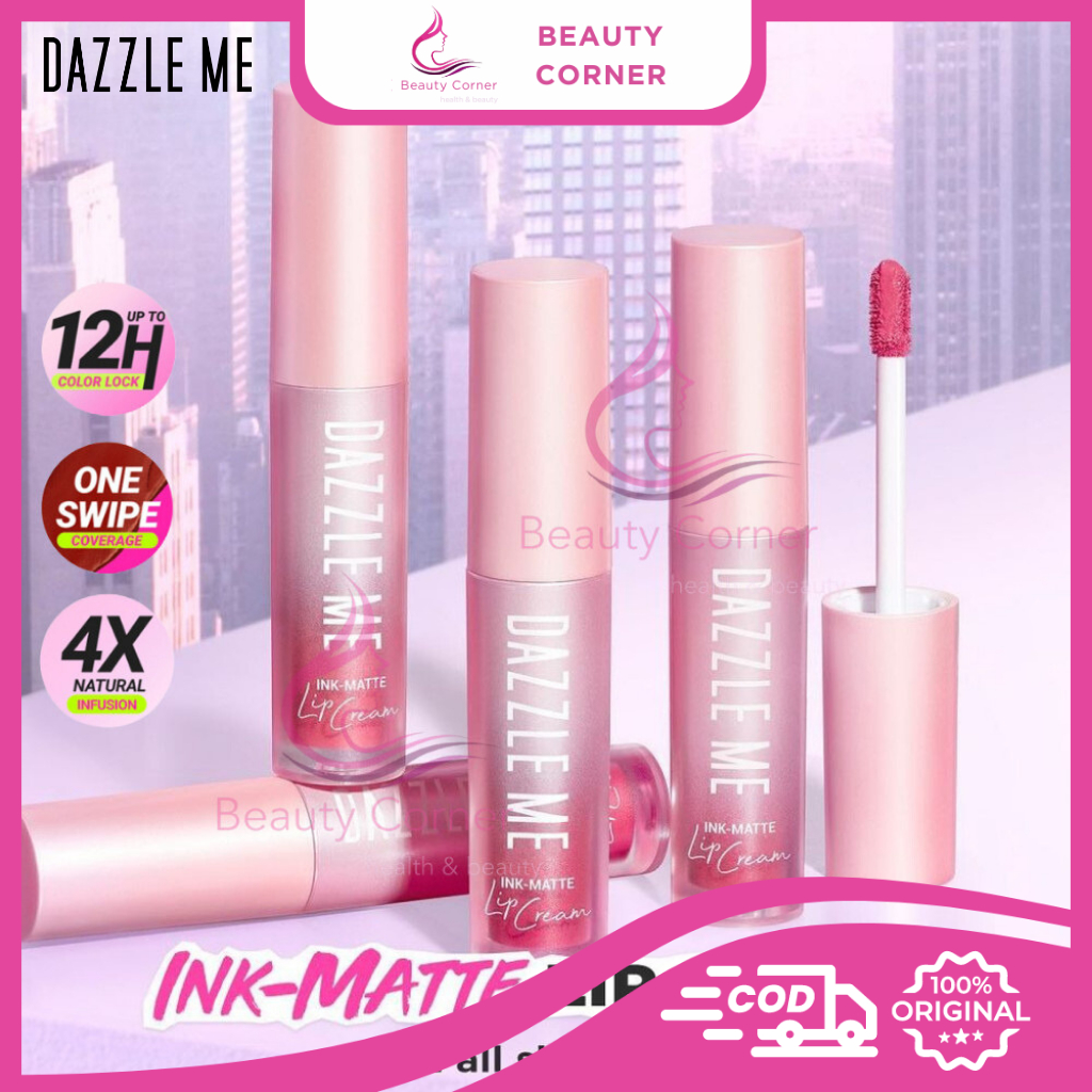 Jual DAZZLE ME Ink-Matte Lip Cream High Pigmented dengan hasil akhir ...