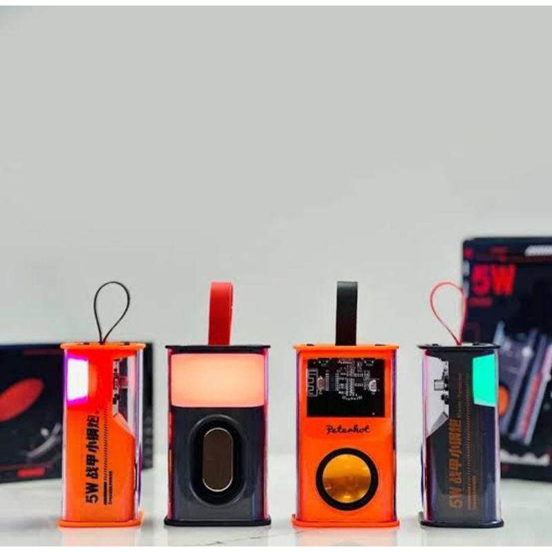 Jual Speaker Transparan Mecha RBG TF A36 5W Extra Bass FM Radio High