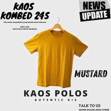 Kaos Polos Combed 24S Cotton Combed Premium Kaos Lengan Pendek Pria Wanita