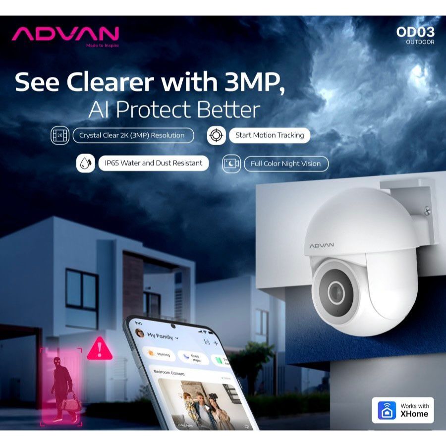 Jual ADVAN Smart IP Camera Outdoor WiFi IPCam OD3 Kamera CCTV ...