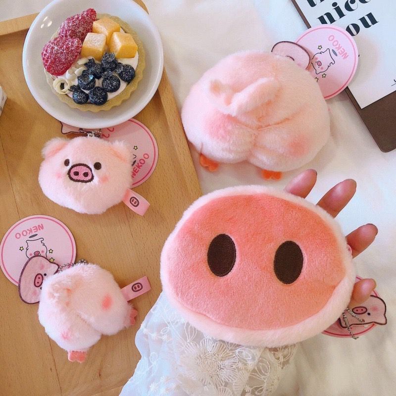 Jual gantungan kunci babi plush keychain | Shopee Indonesia
