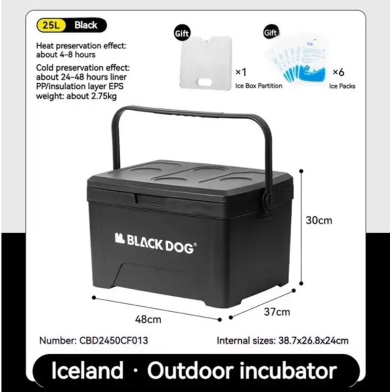 Jual BLACKDOG ICELAND COOLER BOX 25L Black Kotak Pendingin Outdoor ...