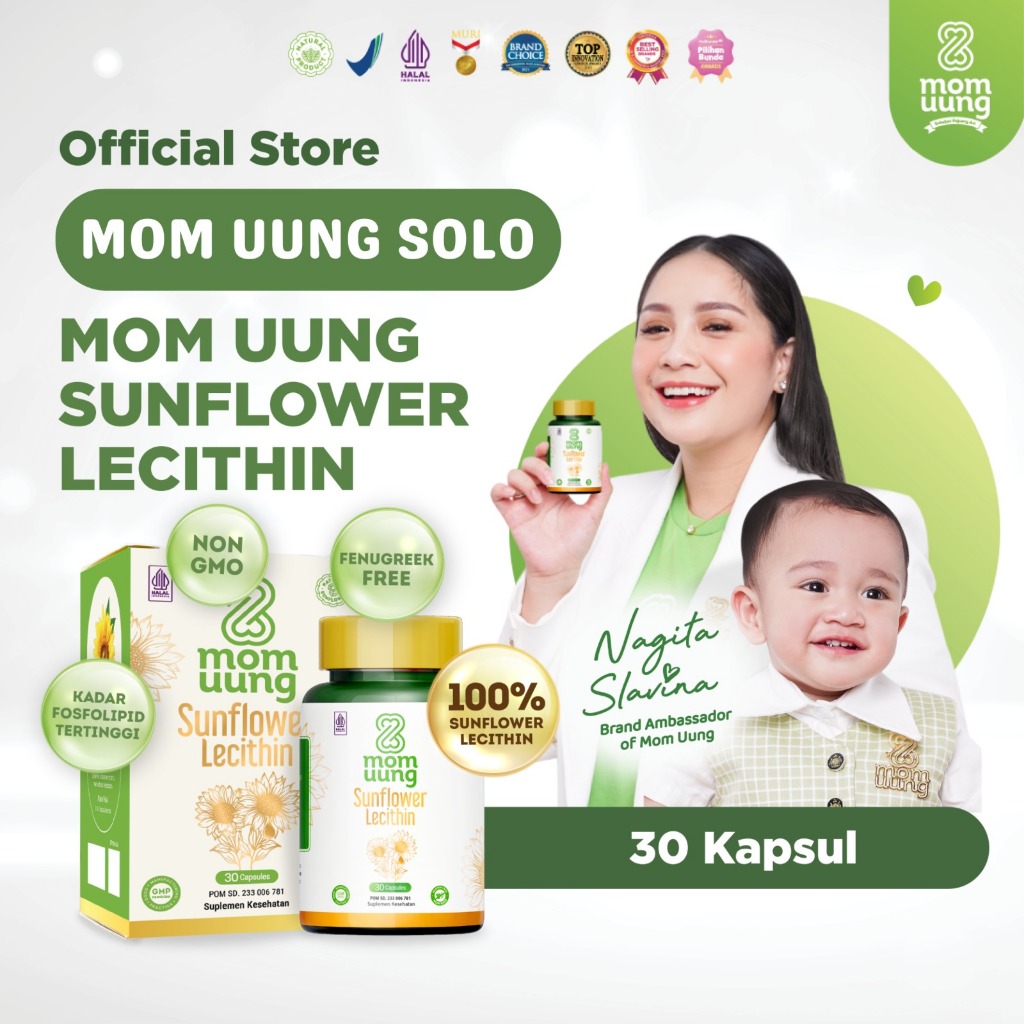 Jual MOM UUNG SUNFLOWER LECITHIN 30 Kapsul / Melancarkan Sumbatan ASI