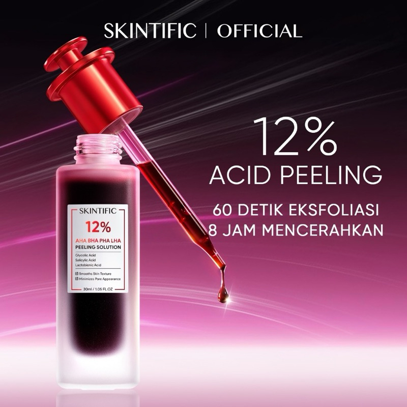 Jual SKINTIFIC 12%AHA BHA PHA LHA Peeling Solution || Serum Eksfoliasi ...