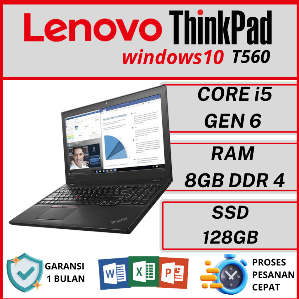 Jual LENOVO THINKPAD T560 i5 Gen6 Laptop Kerja/Laptop Sekolah | Shopee ...