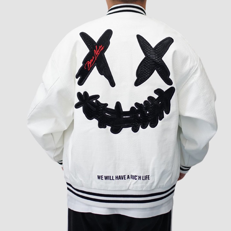 Jual RIC Ricky Is Clown Black Mamba Varsity Jacket White ( 100% ...