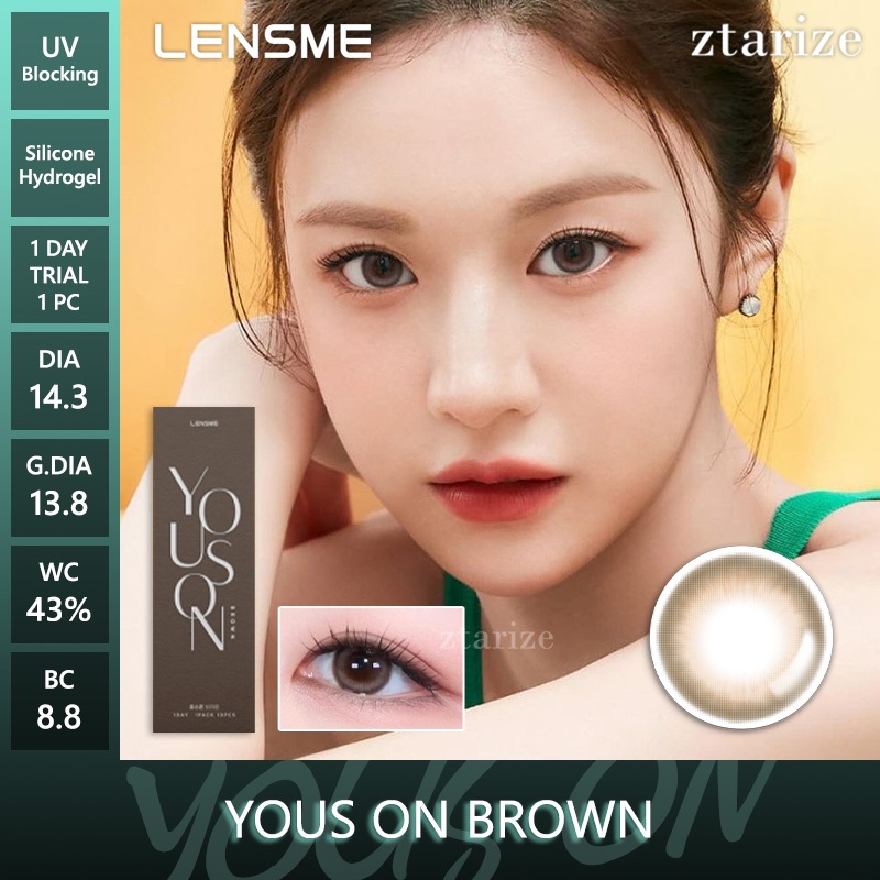 Jual ztarize - Ready Stock - Trial LENSME YOUS ON Brown 1 Day Daily ...