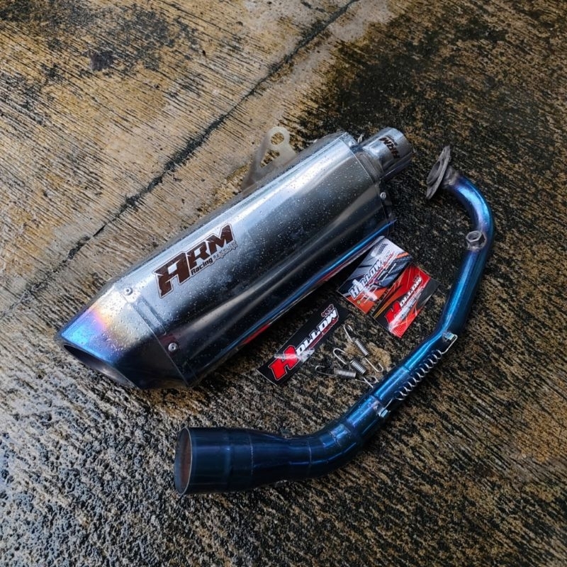 Jual Knalpot Racing ARM Racing Partner tipe V-Force long untuk Pcx 160 ...