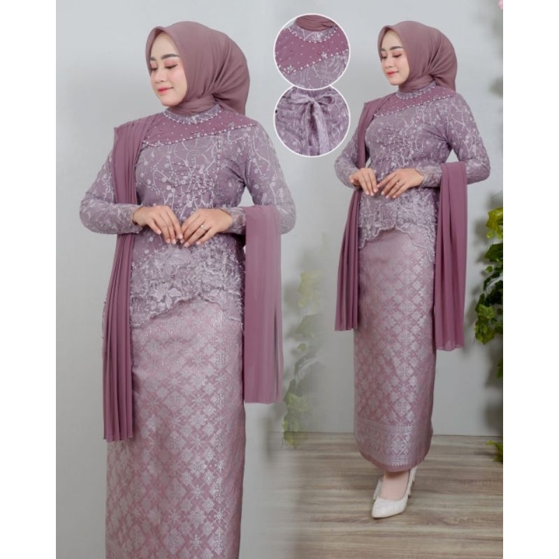 Jual Setelan Kebaya Rosella Kebaya Rok songket Kebaya Lamaran | Shopee ...