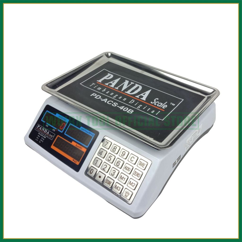 Jual PANDA SCALE Timbangan Digital 40kg 5g Timbangan Laundry Buah Paket ...