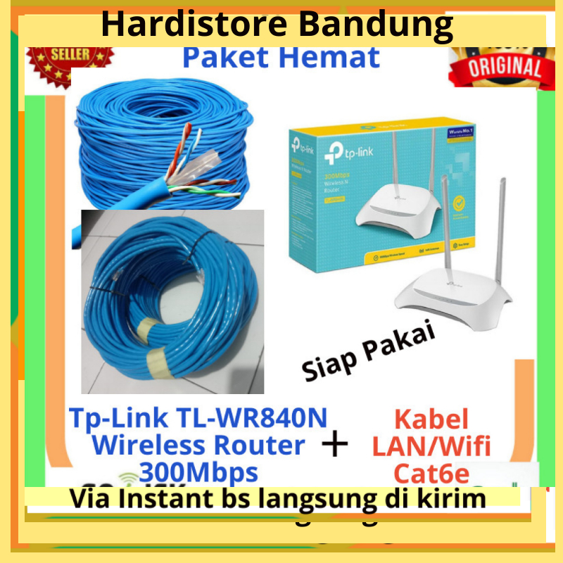 Jual Kabel LAN UTP Cat6e Gigabit 10m 15m 20m 25m 30m Bundling Router ...