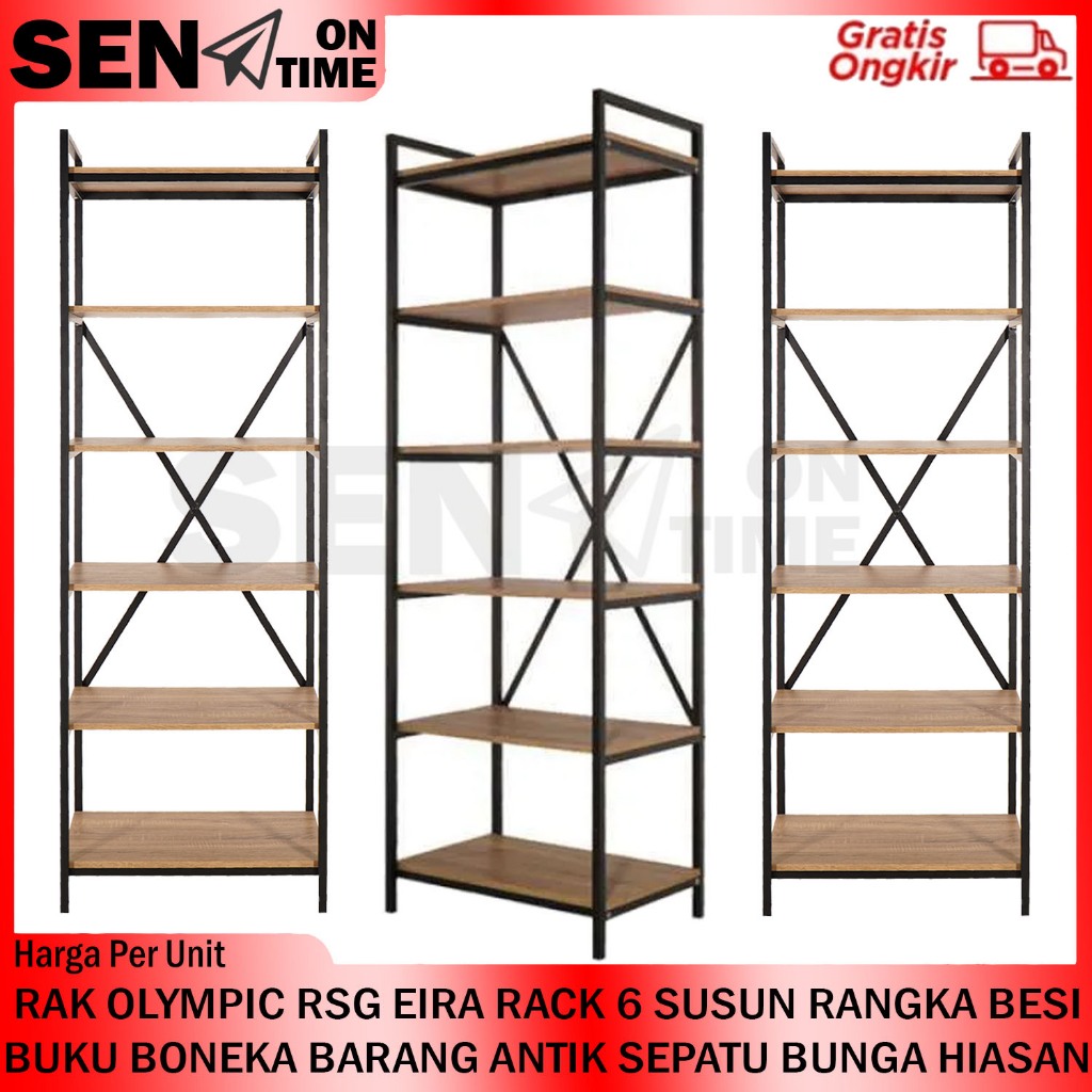 Jual [Instant] Olympic Rsg Eira Rak Rack 6 Susun Rangka Besi Rakk Buku ...