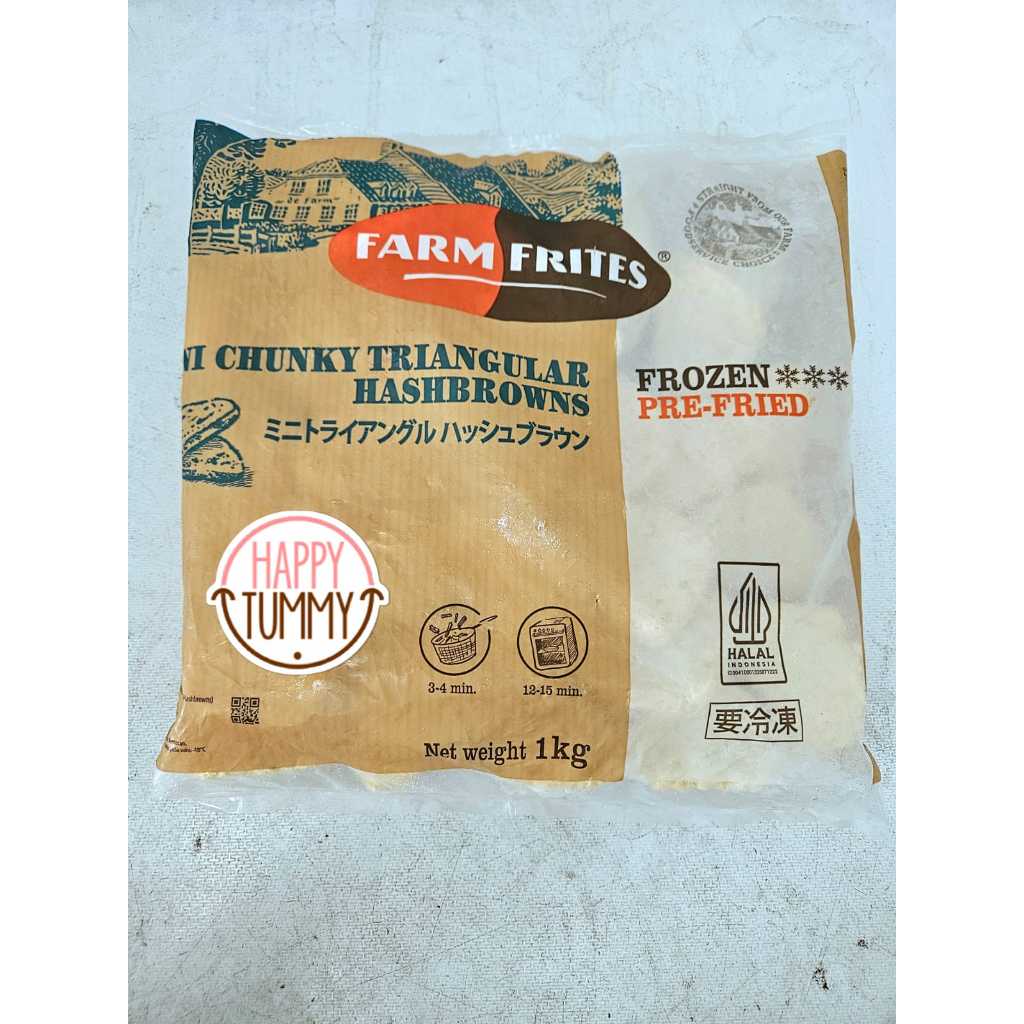 Jual Farm frites mini chunky triangle hashbrown french fries kentang ...