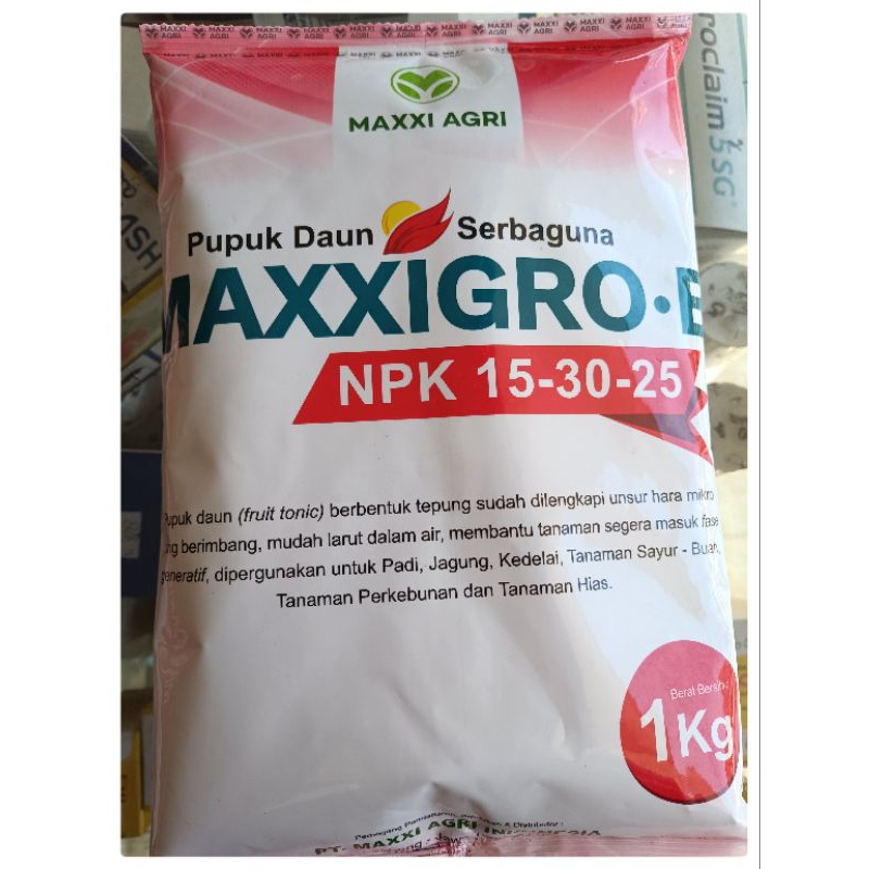 Pupuk MAXXIGRO-B NPK 15-30-25 1KG pupuk generatif bunga dan buah
