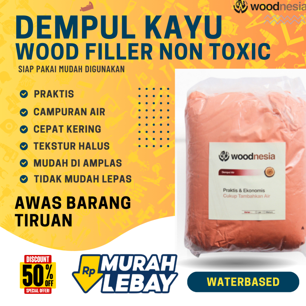 Jual DEMPUL KAYU MURAH WOOD FILLER PLAMIR KAYU WATERBASED DEMPOL KAYU ...