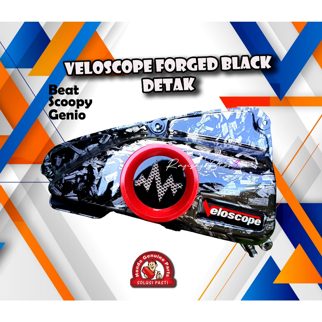 Jual Veloscope Carbon Celup Forged Black Tutup Filter Genio Beat Scoopy Model Detak