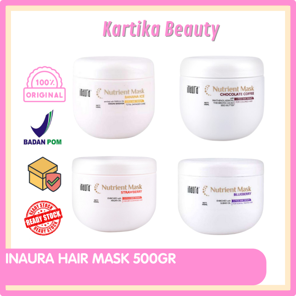 Jual INAURA HAIR MASK 500ML - MASKER RAMBUT NUTRIENT MASK CHOCOLATE ...