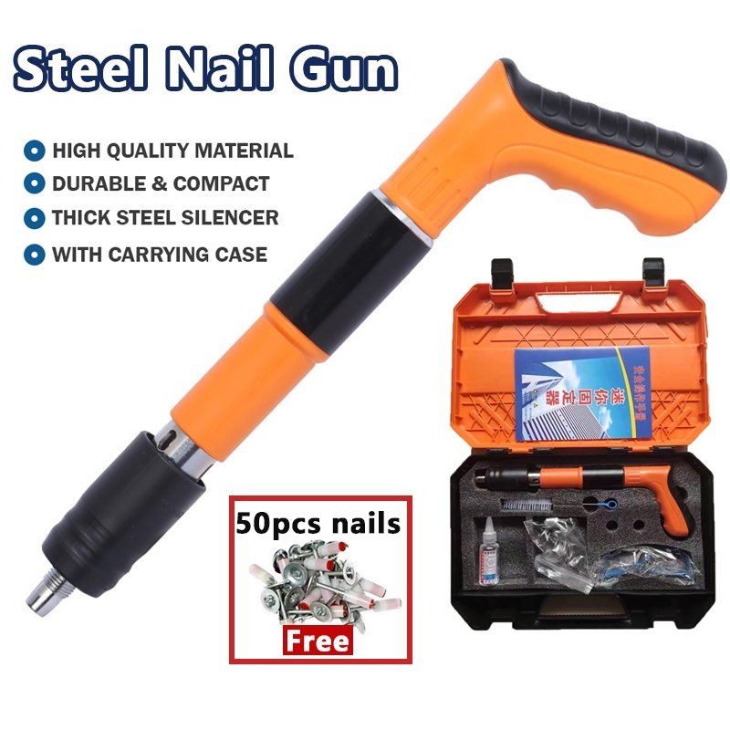 Jual 【24H Ship】5 Gears Nail Gun Manual Steel Nail Gun For Concrete ...