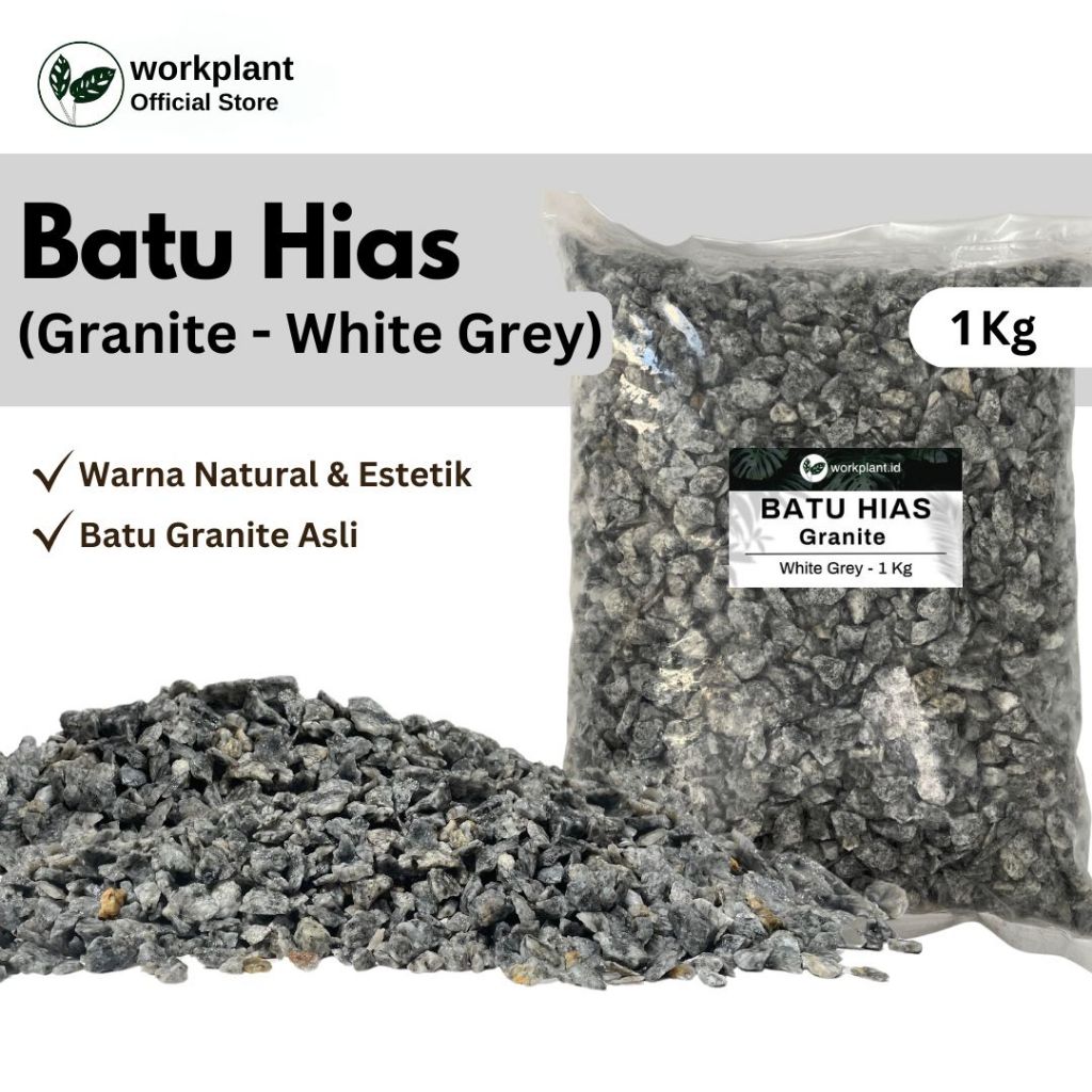 Jual Workplant - Batu Hias Granite Gravel White Grey Untuk Dekorasi ...