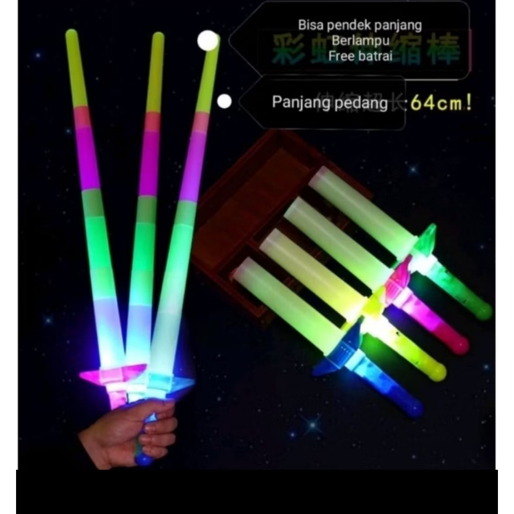 Jual Mainan Anak Pedang Lampu LED Naruto Pedang Pedangan Starwars Stick ...