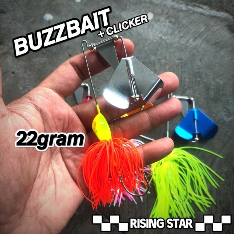 Jual umpan tomman RISING STAR BUZZBAIT SPINNER BAIT with clicker 22gram ...