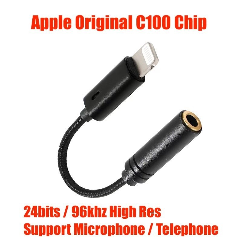 MFi Certified HiFi Converter Lightning to Dac Adapter iPhone Mic