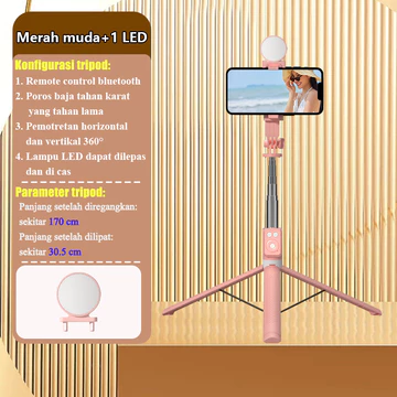 Eseze 170CM Tongsis Selfie Stick Tripod HP Bluetooth Remote Control Selfie Tongsis Handphone