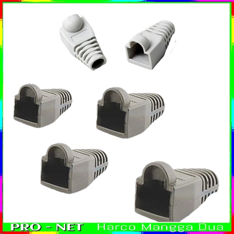 Jual PLUG BOOT RJ45 / Karet Konektor Kabel UTP RJ45 / Sarung Konektor ...
