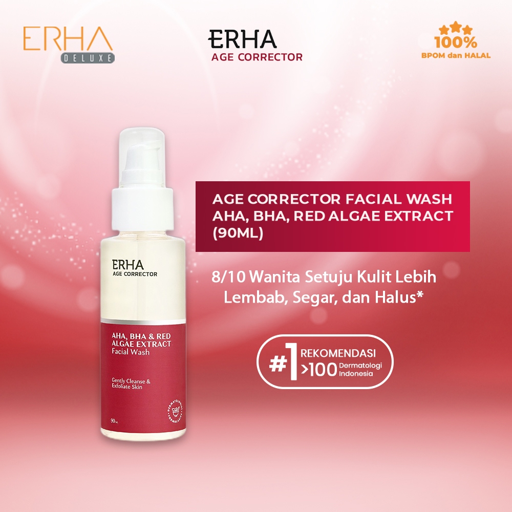 Jual ERHA Age Corrector Facial Wash - Sabun Wajah Anti Aging AHA, BHA ...