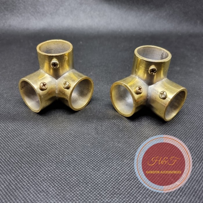 Jual Sambungan Rel Gorden Besi Stainless Gold/Sambungan Siku Rel Rollet ...