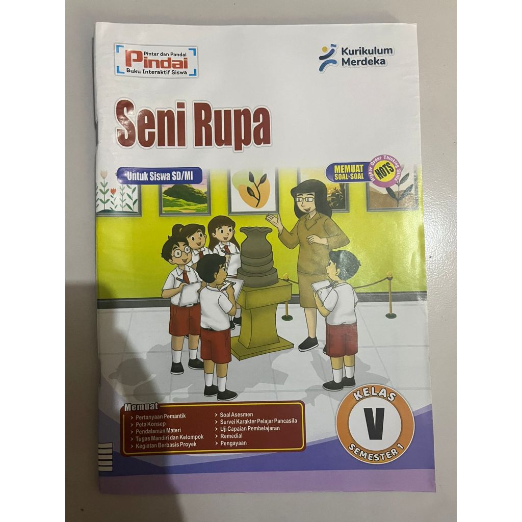 Jual LKS PINDAI Kurikulum Merdeka SD/Mi - Seni Rupa Semester 1 | Shopee ...