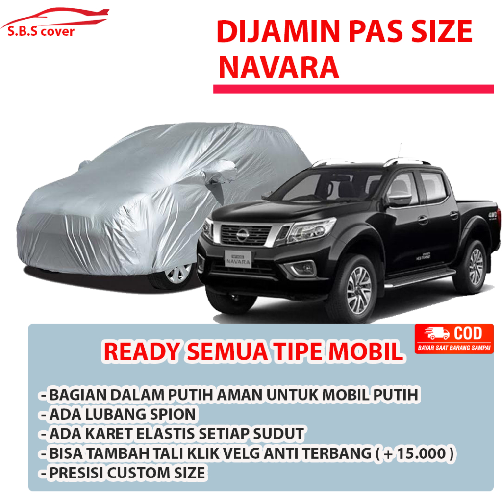 Jual NAVARA Body Cover Mobil NAVARA Sarung Mobil NAVARA single cabin ...