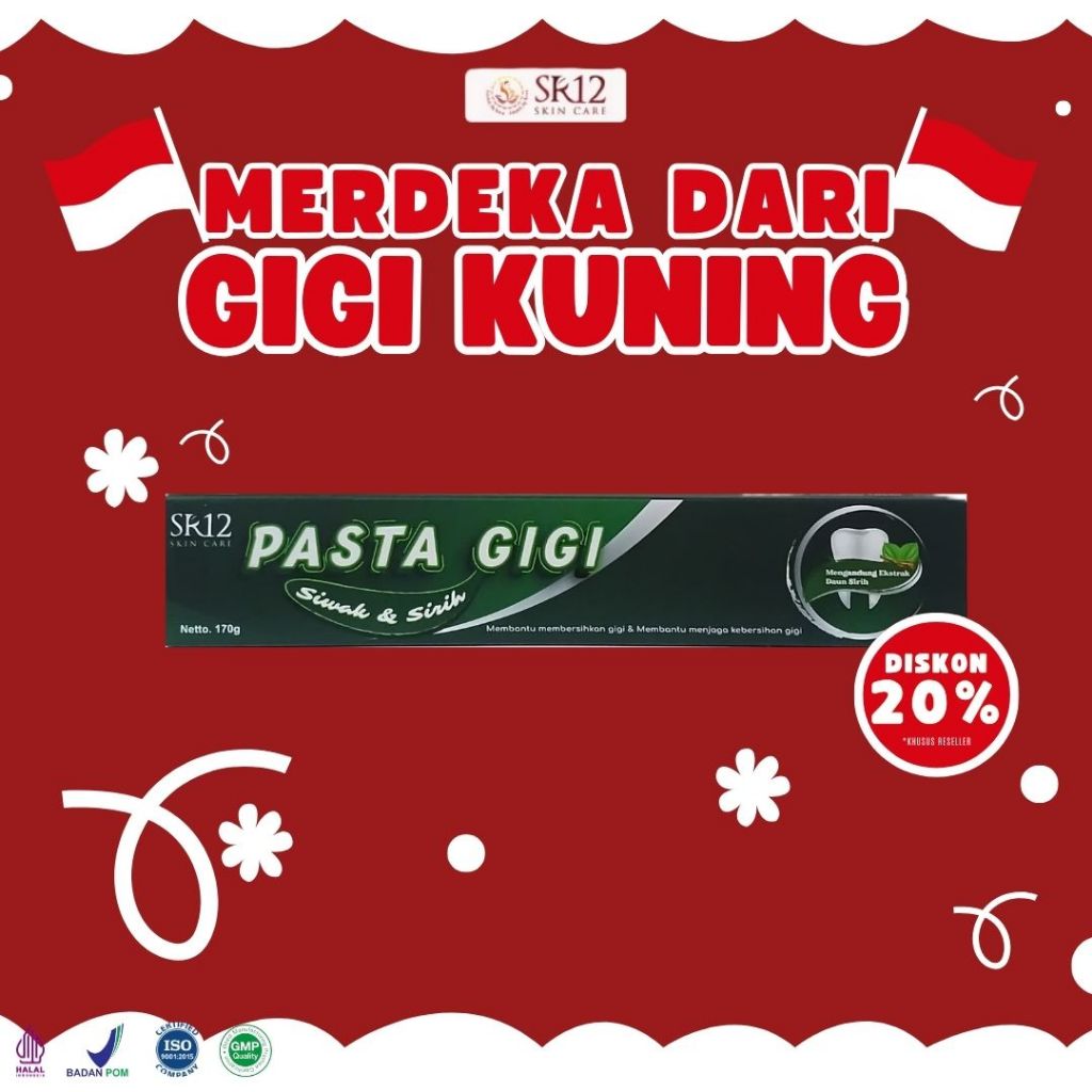 Jual PROMO KEMERDEKAAN PASTA GIGI SIWAK & SIRIH SR12 MENCEGAH GIGI