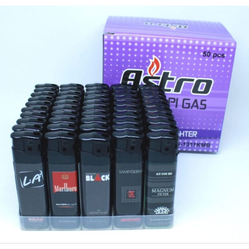 Jual Korek api gas gambar rokok merk Astro 1311K harga per box (isi 50 ...