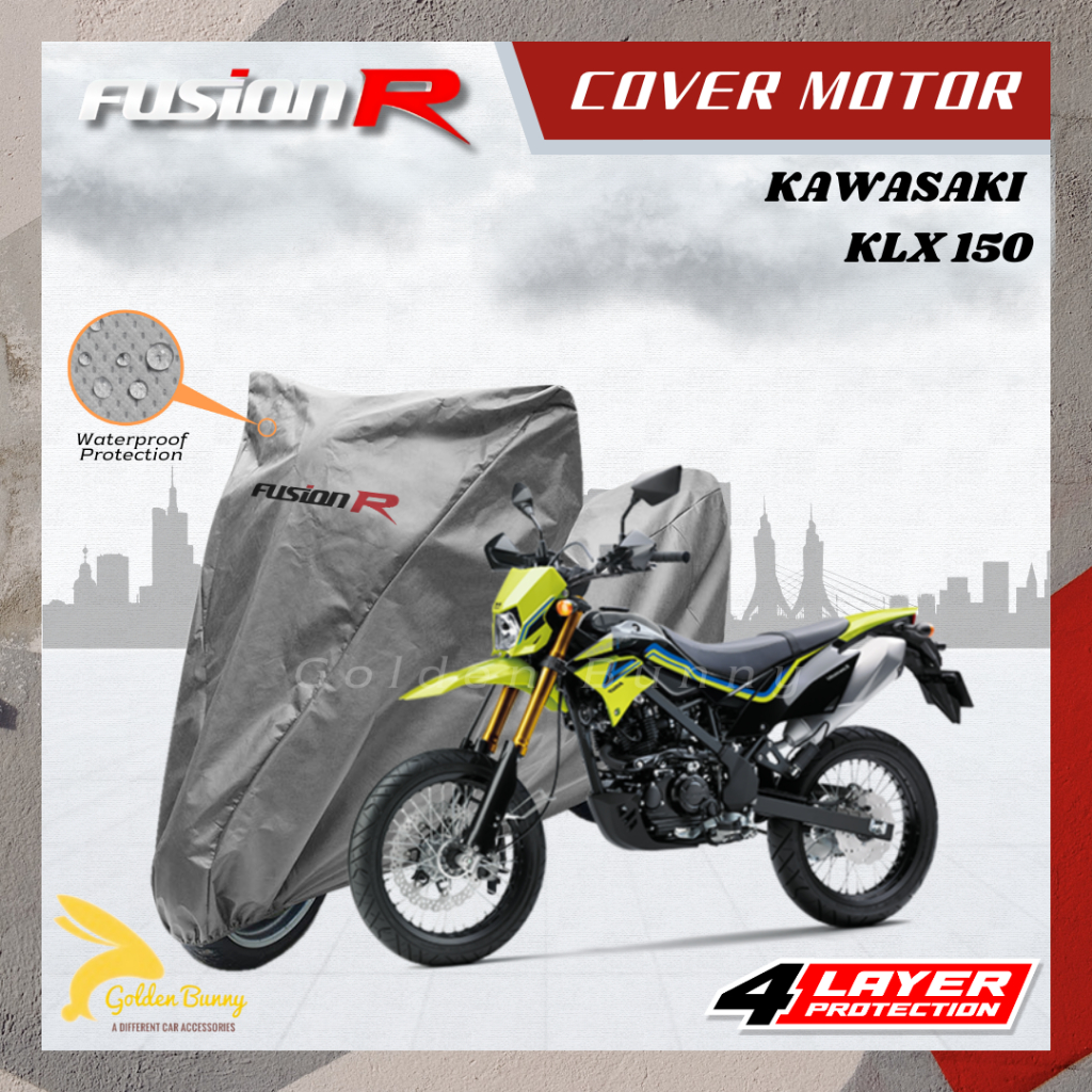 Jual Fusion R Cover Motor KAWASAKI KLX 150 Motorcycle Cover 4 Layer ...