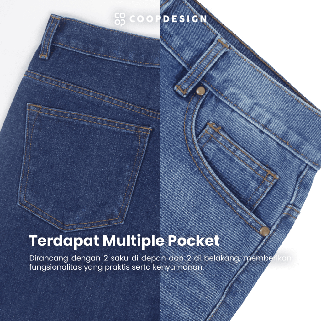 Jual Coop Design - Jaden Celana Jeans Denim Reguler Cut 14 Oz Loose ...