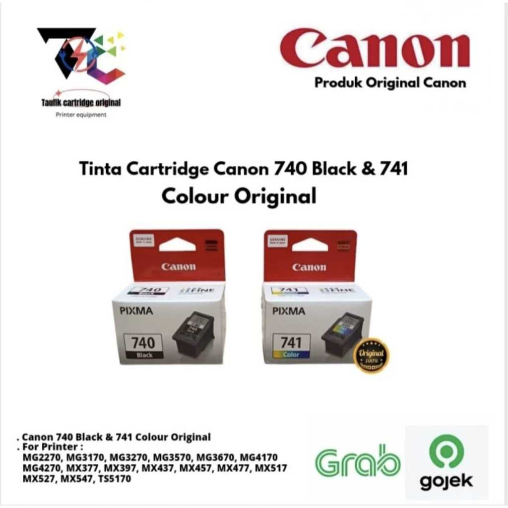 Jual Tinta cartridge Canon 740 Black & 741 Colour Original | Shopee ...